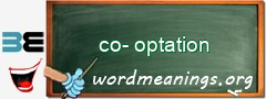 WordMeaning blackboard for co-optation